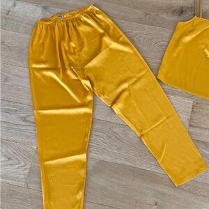 Baserange Silk pants in Yellow